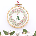 Alphabet Christmas Decoration: Modern Embroidery Kit - Lazy May Embroidery
