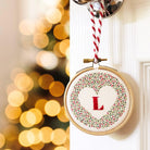 Alphabet Christmas Decoration: Modern Embroidery Kit - Lazy May Embroidery