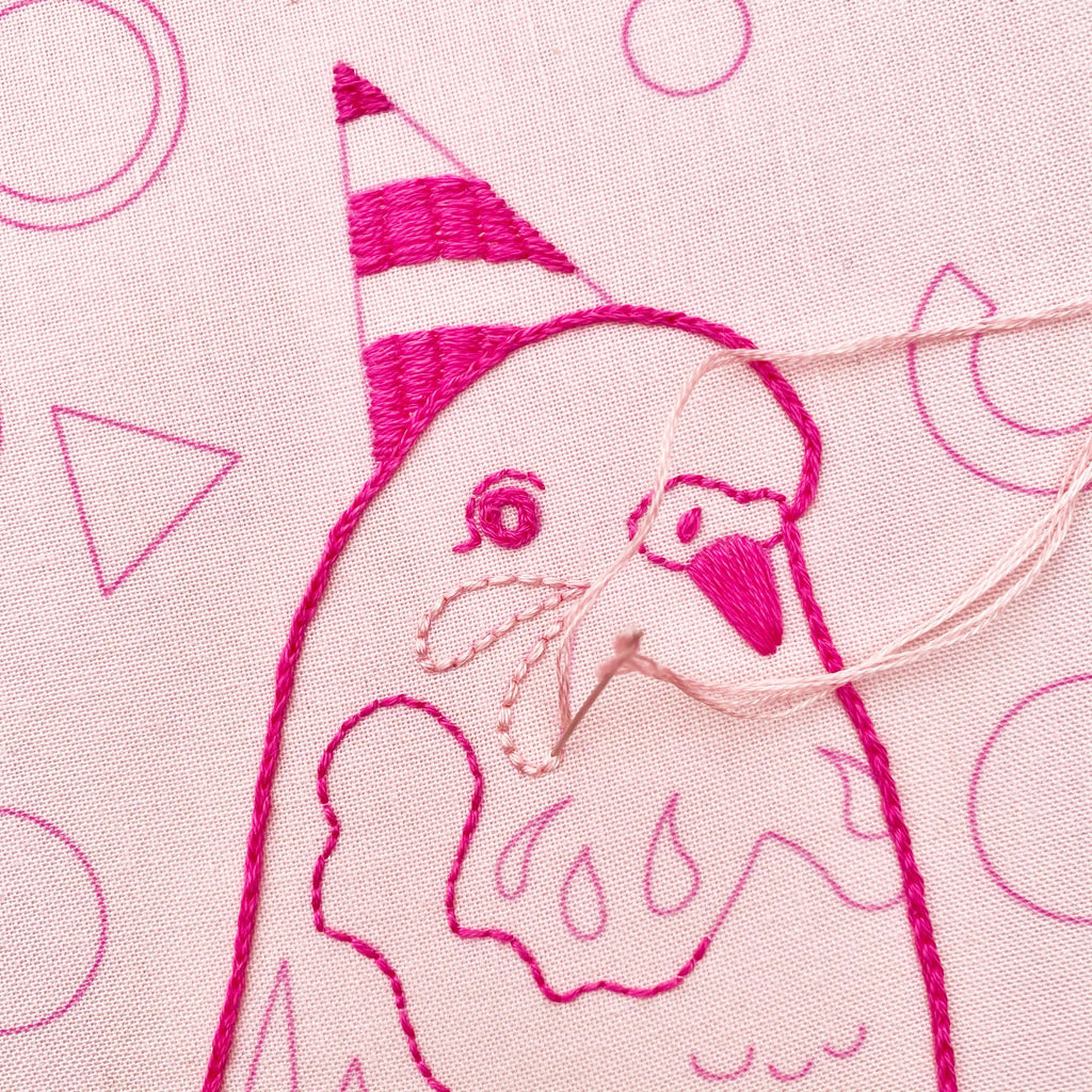 Party Budgie: Modern Embroidery Kit - Lazy May Embroidery