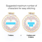 Rainbow Personalised Heart Embroidery Kit - Lazy May Embroidery