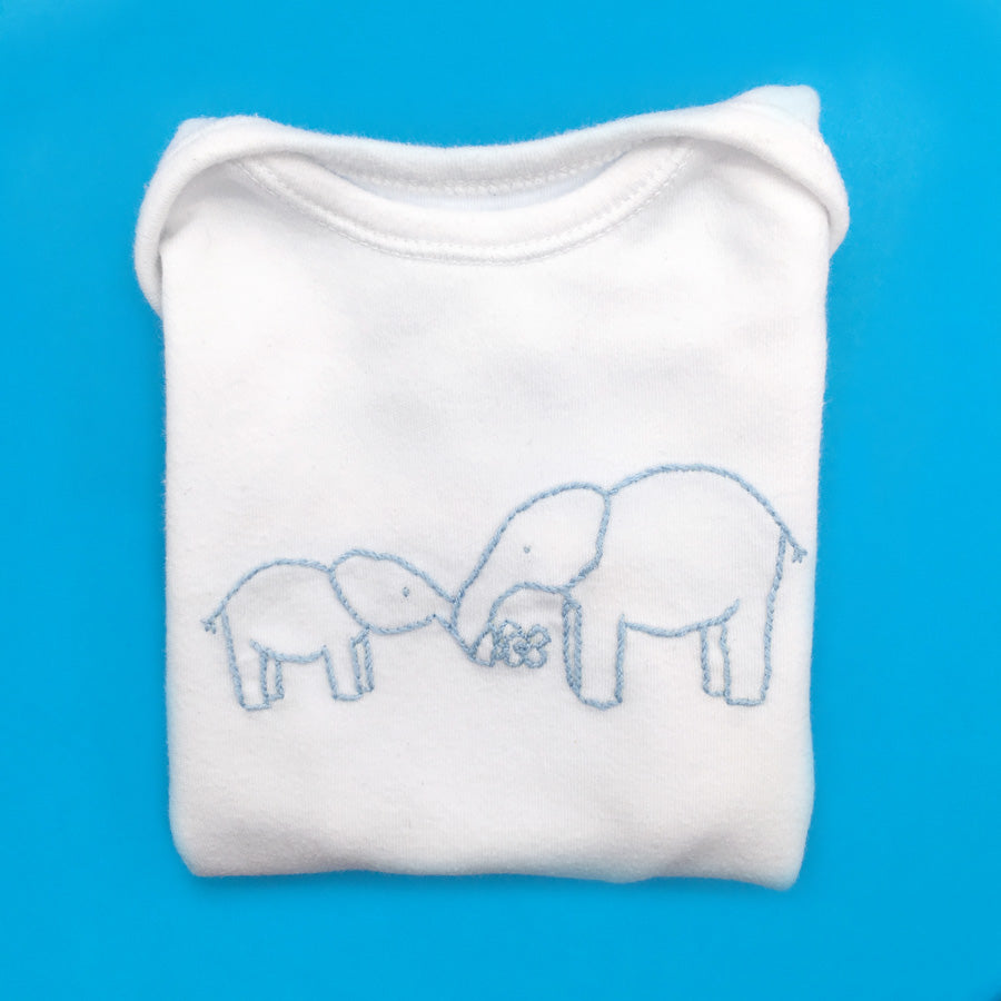 Elephant Onesie - Lazy May Embroidery