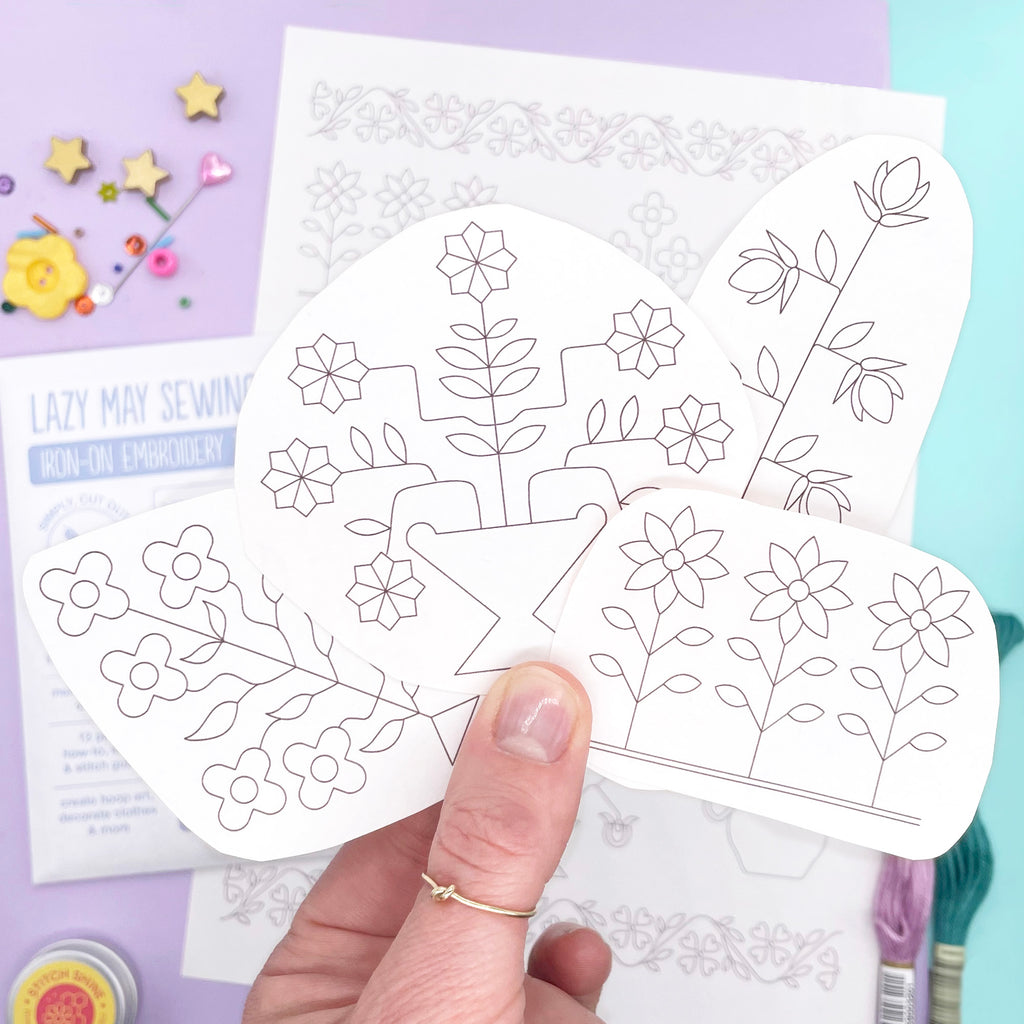 IronOn Embroidery Patterns Easy to use transfers from hand