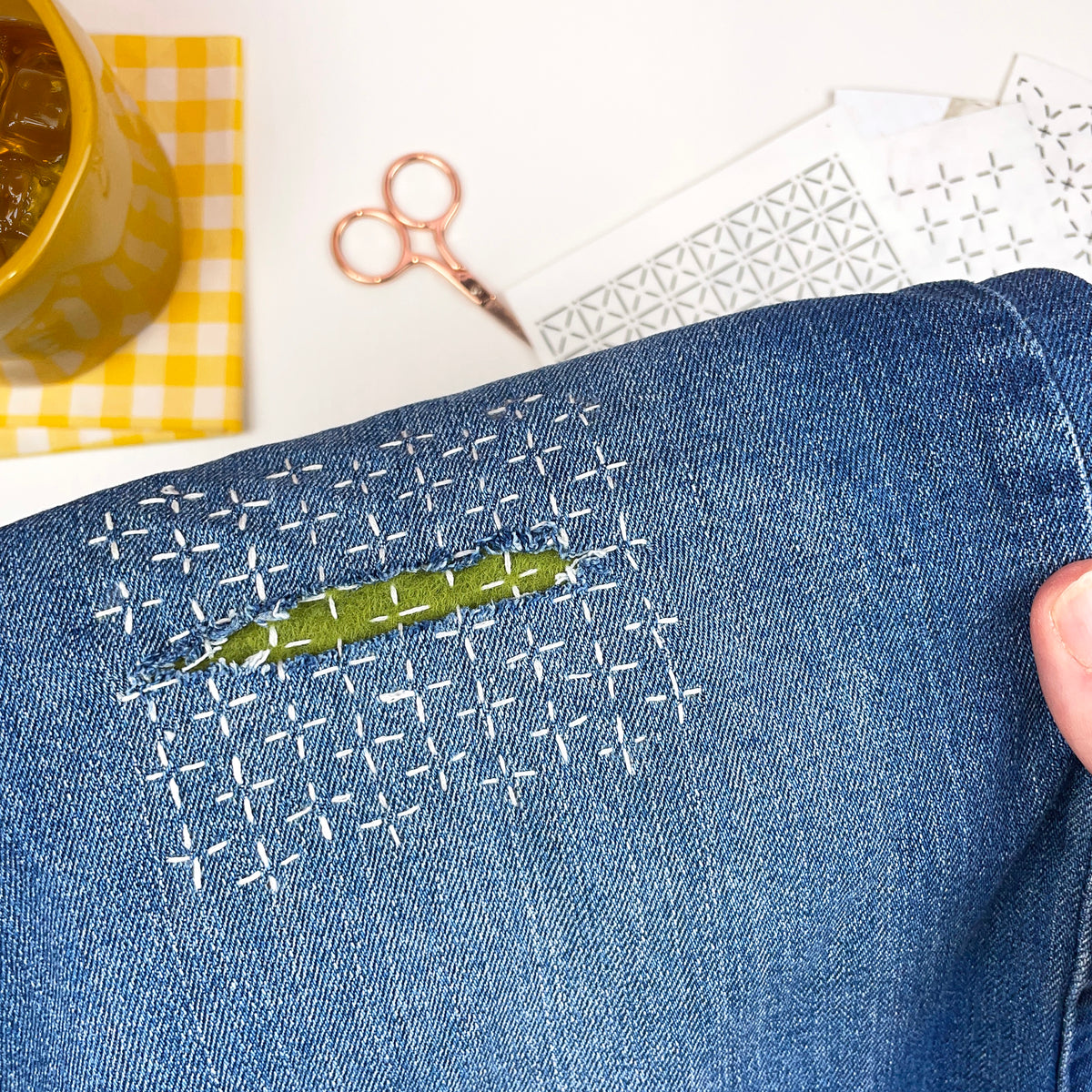 Embroidery project from Lazy May Sewing Club