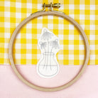 embroidery pattern transferred on to felt, read for appliqué project