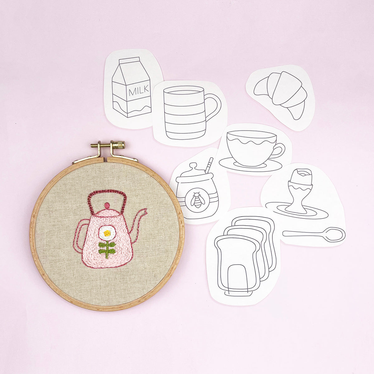 Embroidery project from Lazy May Sewing Club