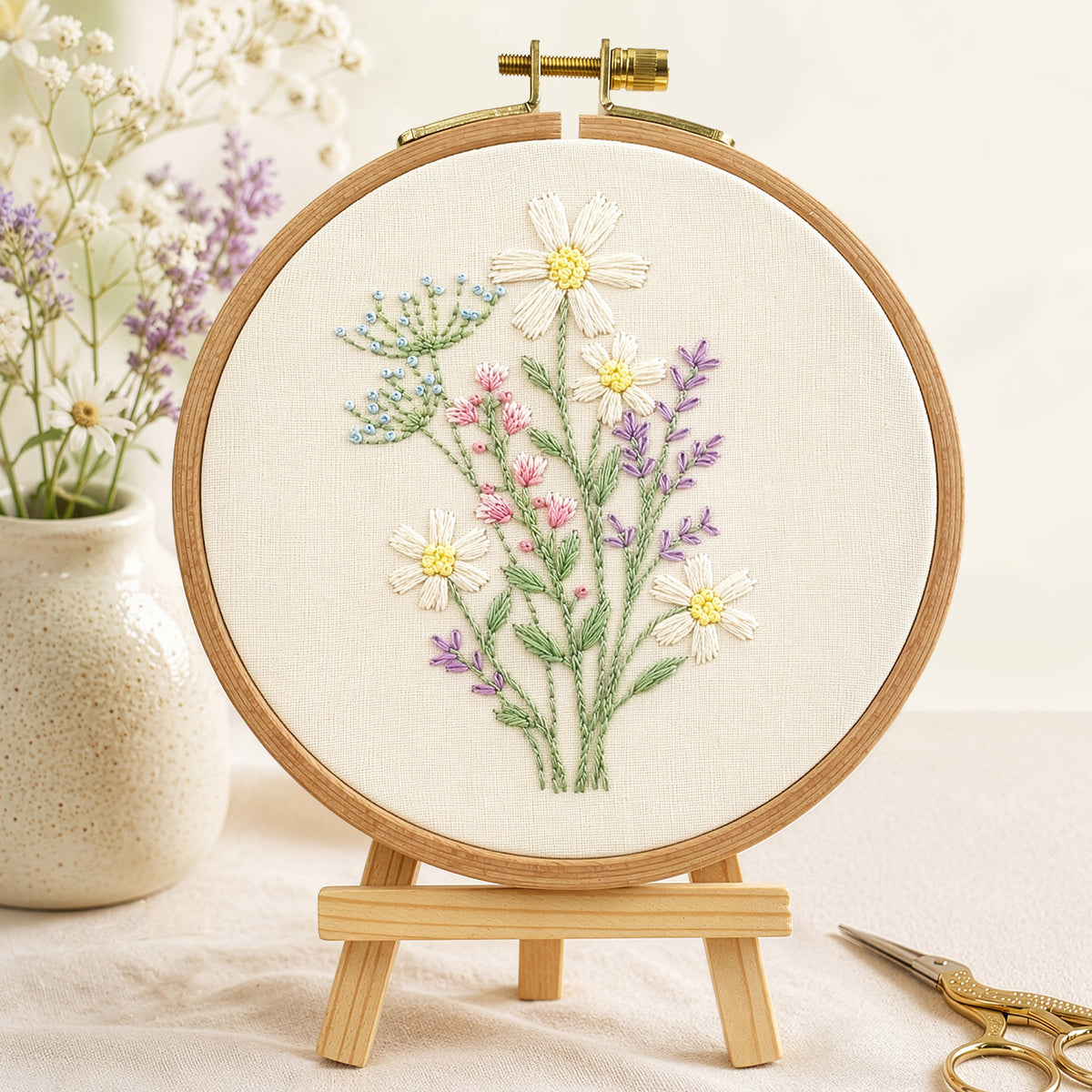 Embroidery project from Lazy May Sewing Club