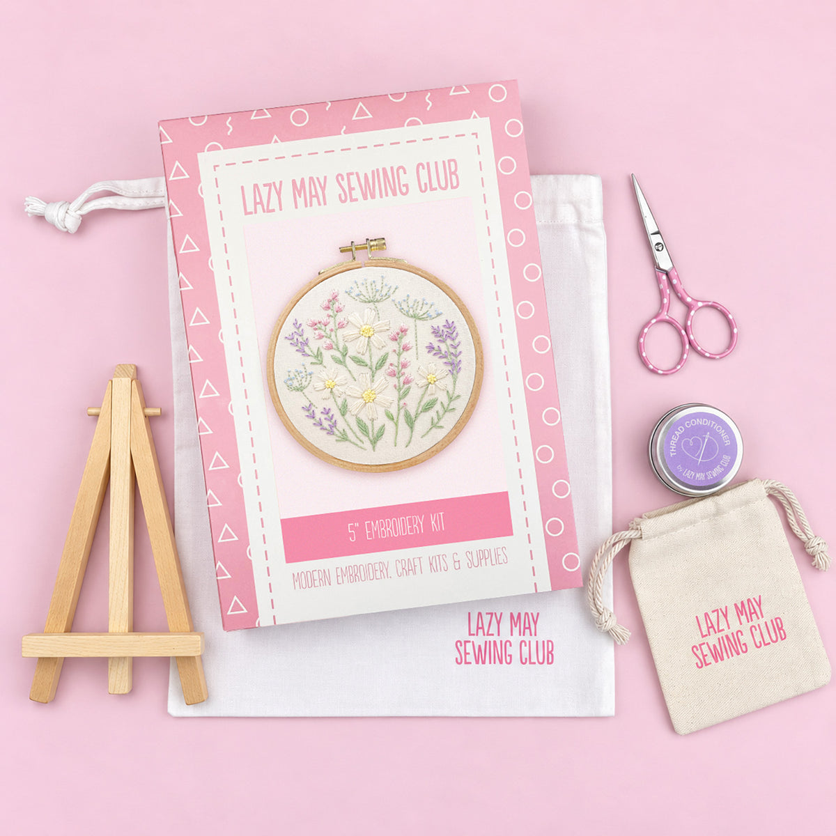 Embroidery project from Lazy May Sewing Club