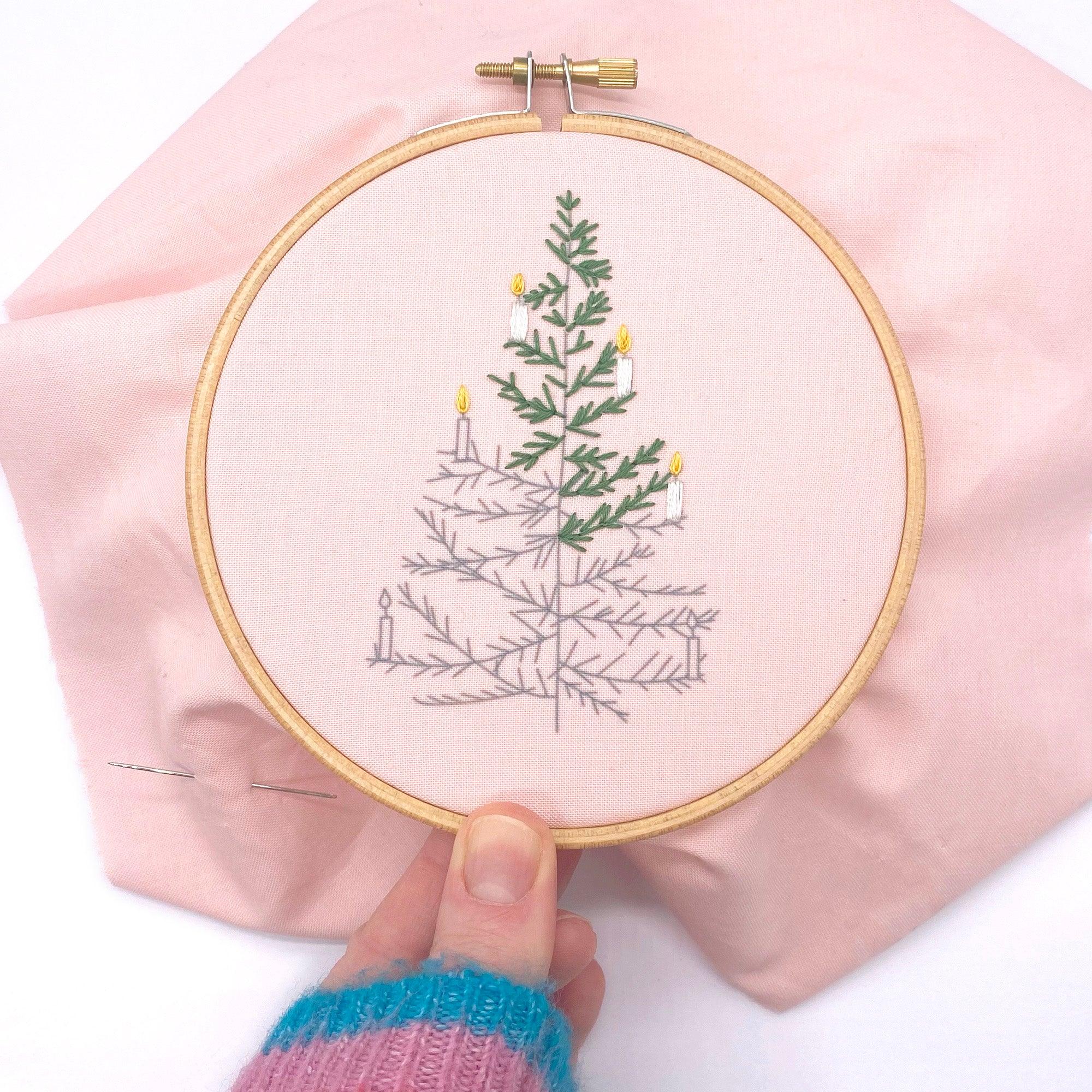 Christmas Light: Modern Christmas Embroidery Kit - Lazy May Embroidery