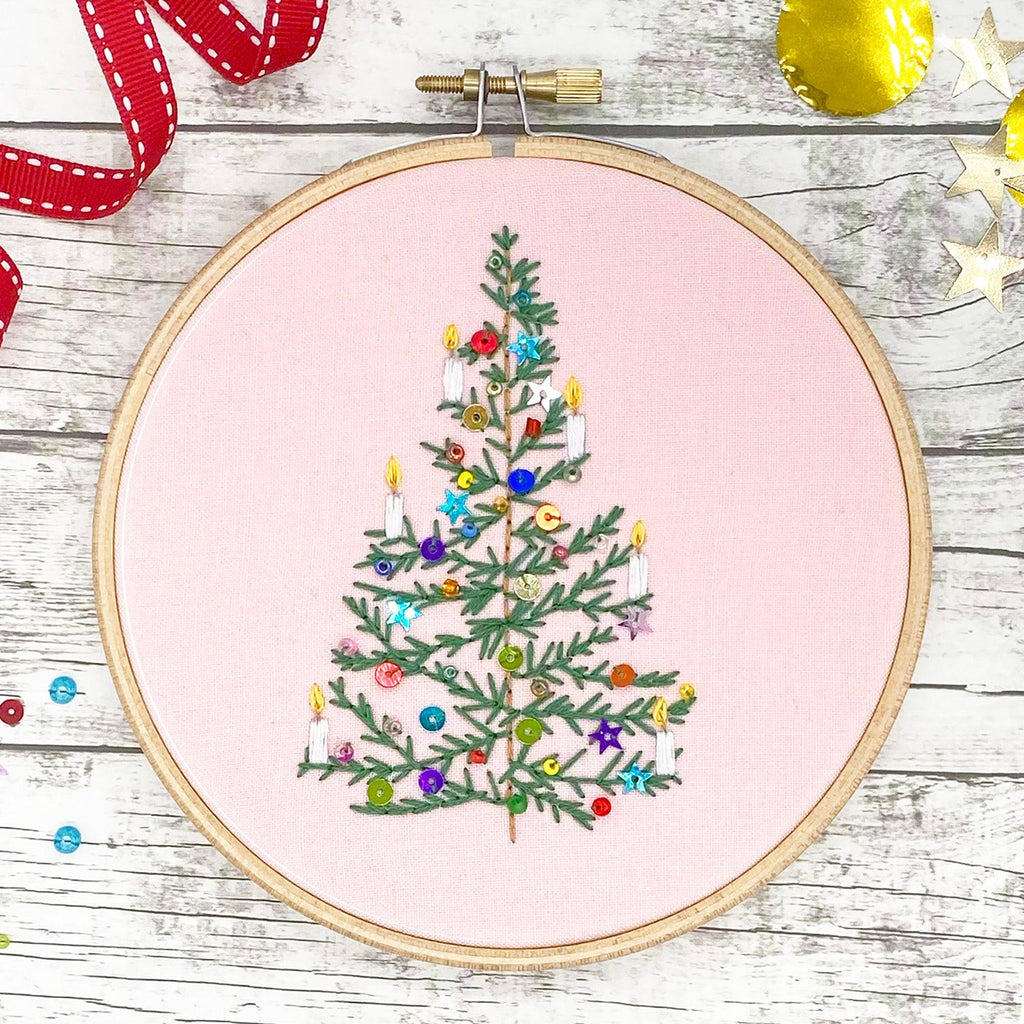 Christmas Light: Modern Christmas Embroidery Kit - Lazy May Embroidery