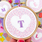 Alphabet Heart: Modern Embroidery Kit - Lazy May Embroidery