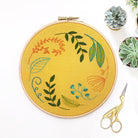 Leaf Wreath: Modern Floral Embroidery Kit - Lazy May Embroidery