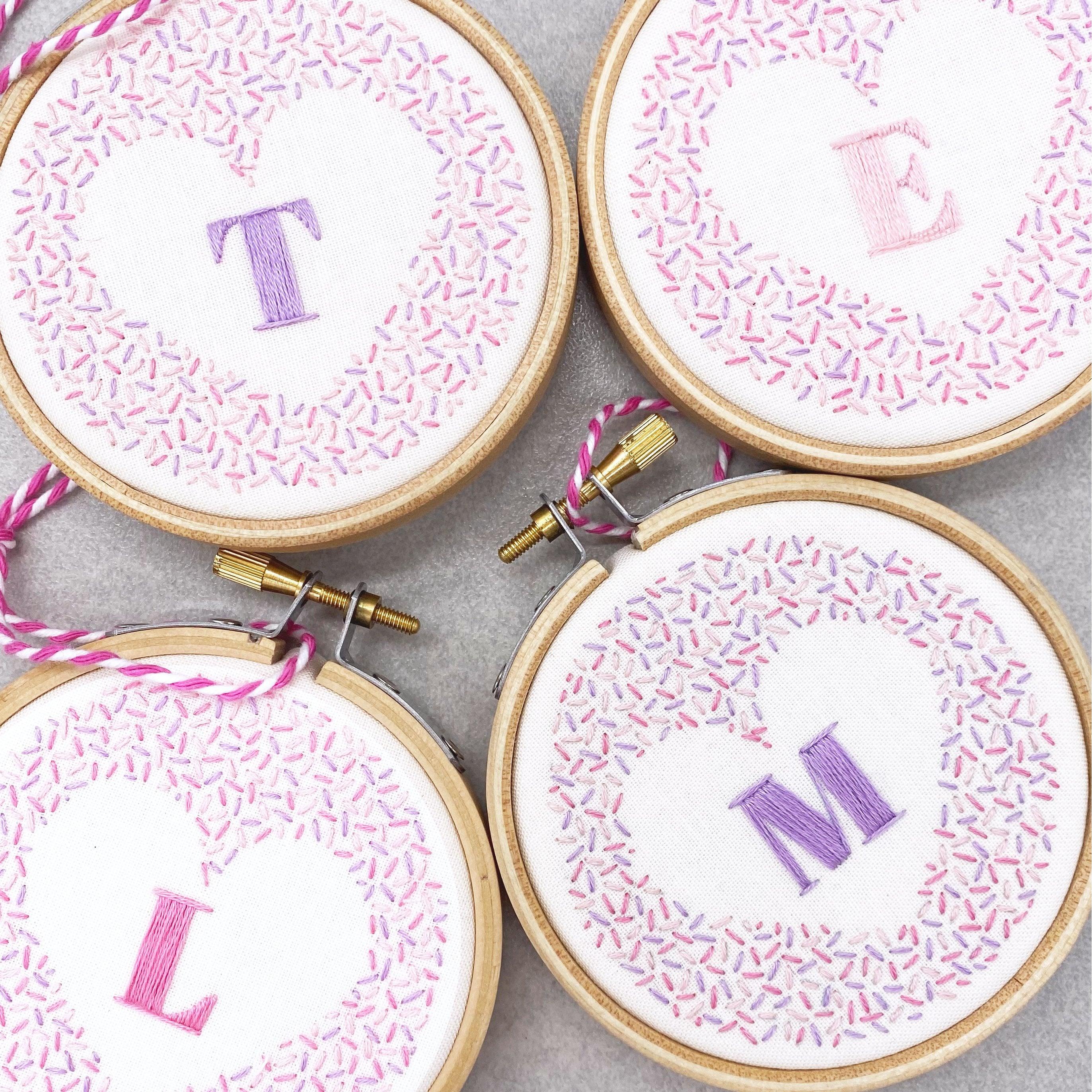 Alphabet Heart: Modern Embroidery Kit - Lazy May Embroidery