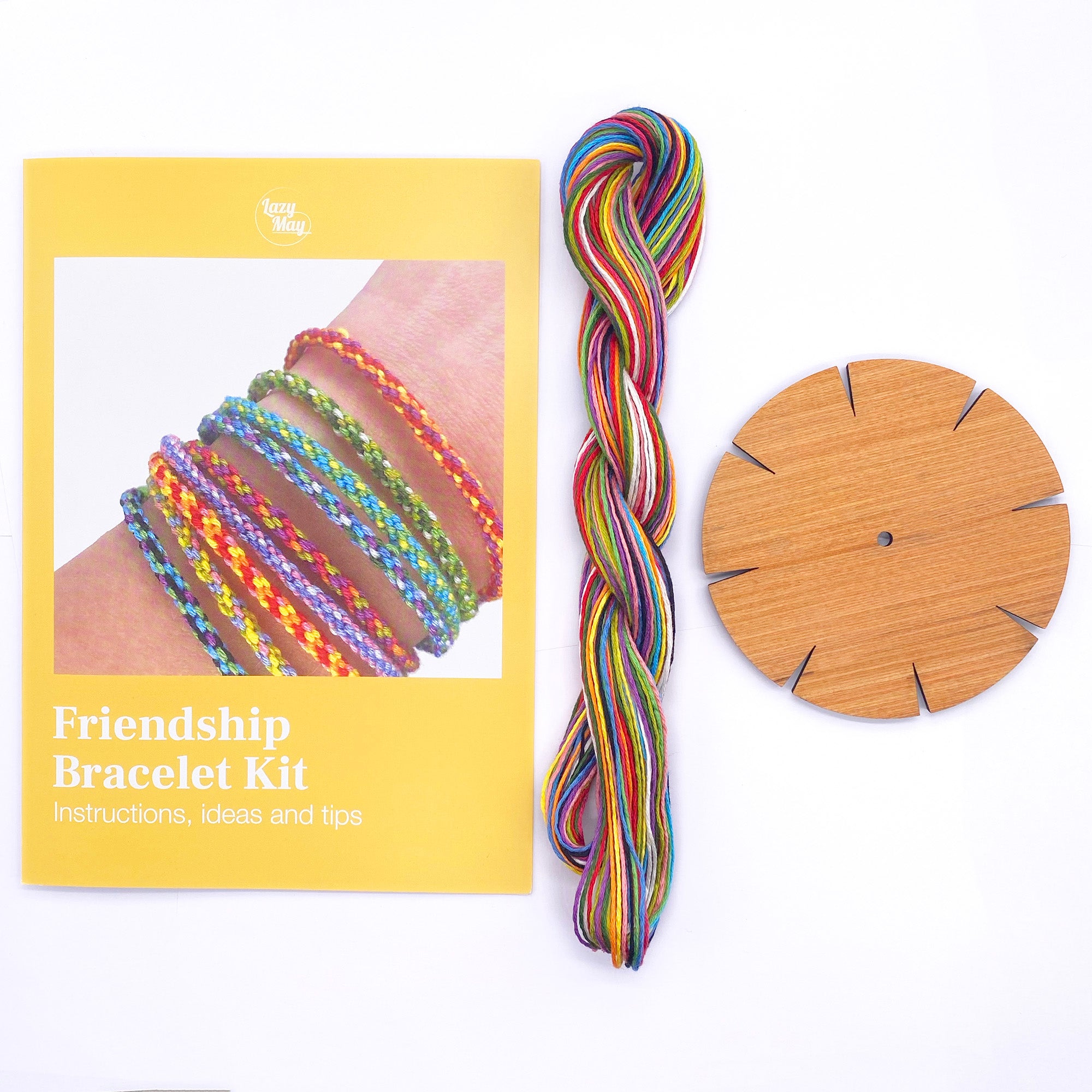 Woven Friendship Bracelet Making Kit: Bright – Lazy May Sewing Club